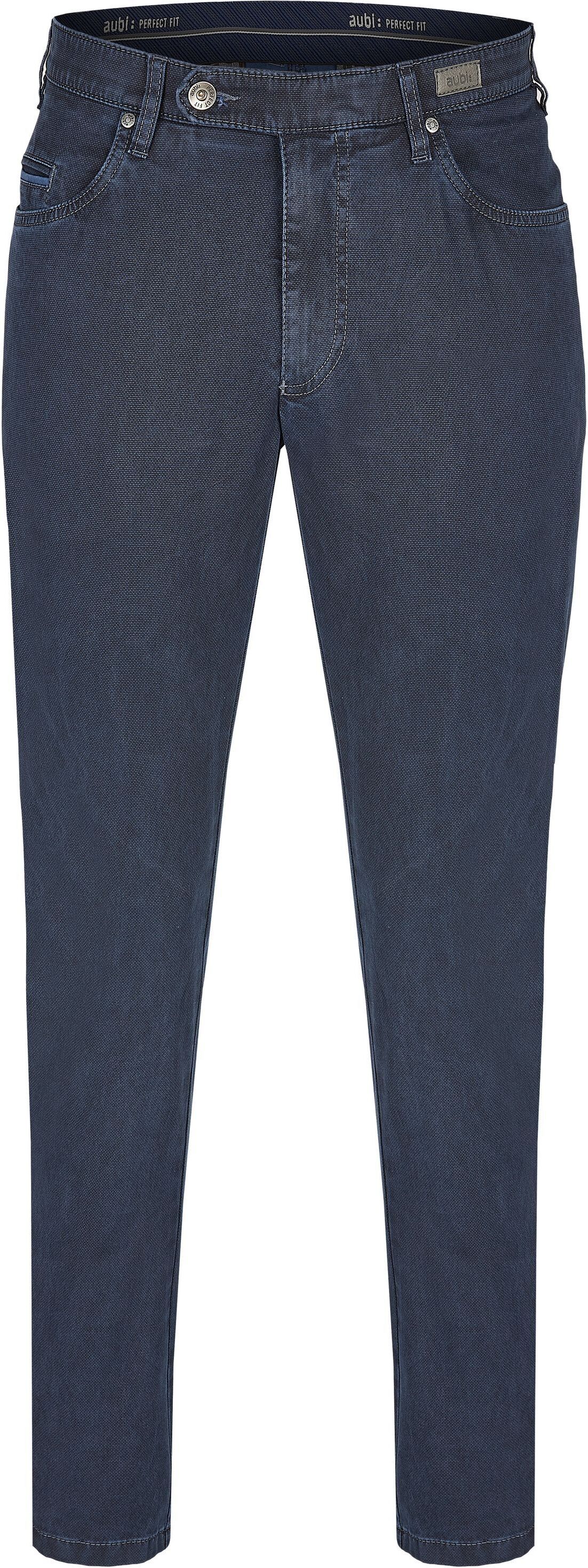 aubi: aubi Perfect Fit Herren Winter Hose Baumwollhose Mikrostruktur Modell 577 blau Größe 24