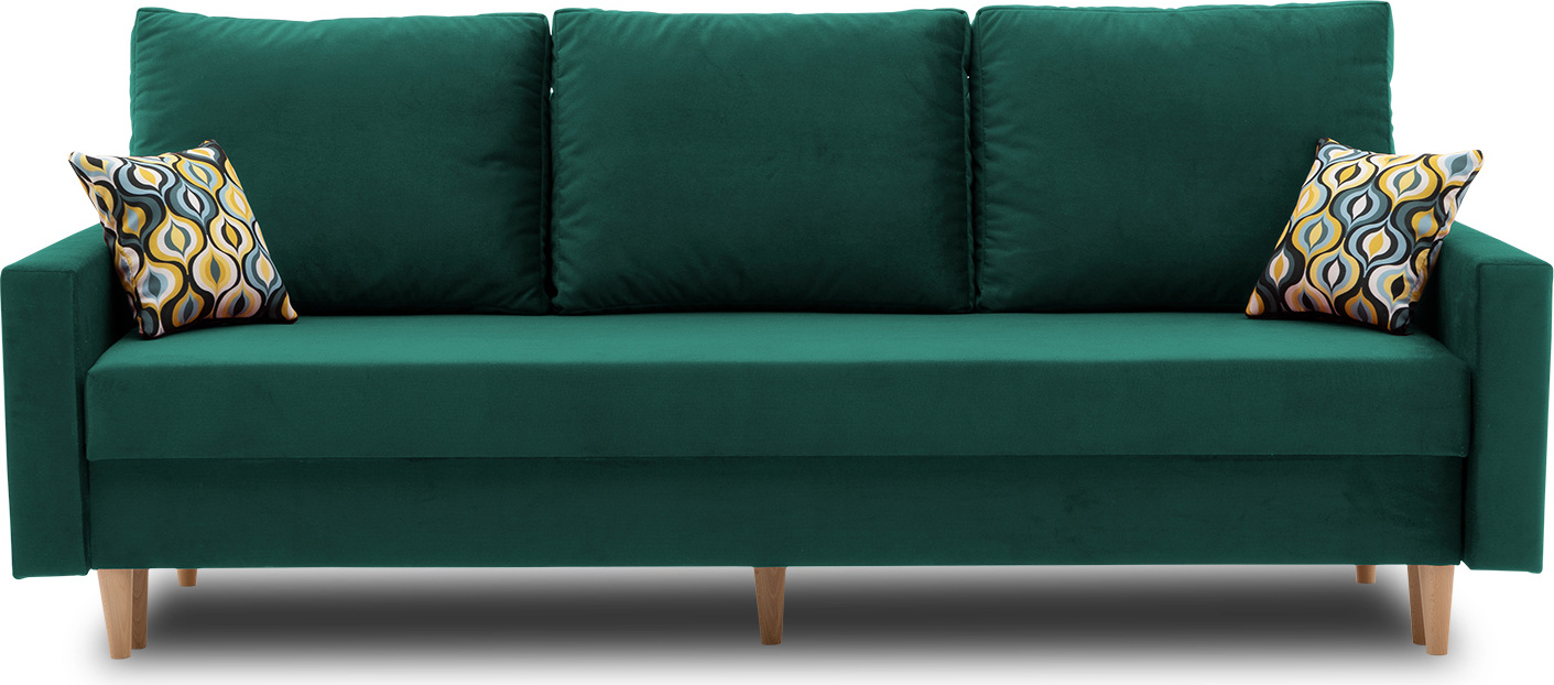 Adams Group Wohnzimmer couch mit bettkasten, Schlafcouch, Sofa 3-sitzer, ETNA PRO Flashengrun