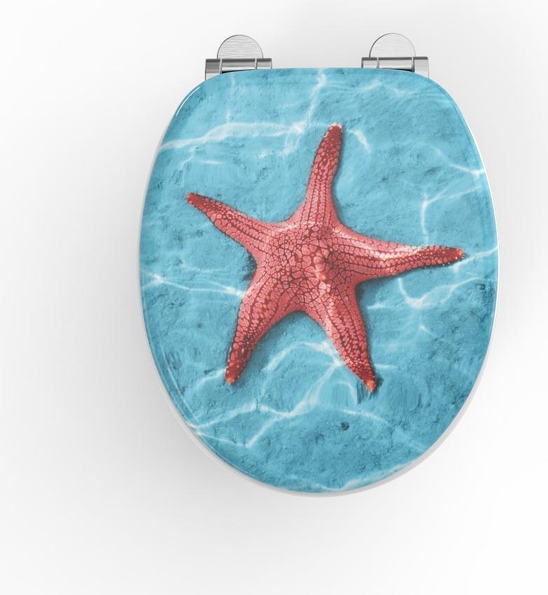 K & H Sanitary K&H Sanitary Duschwell MDF WC-Sitz 3D - Seestern N24_NEW-45092