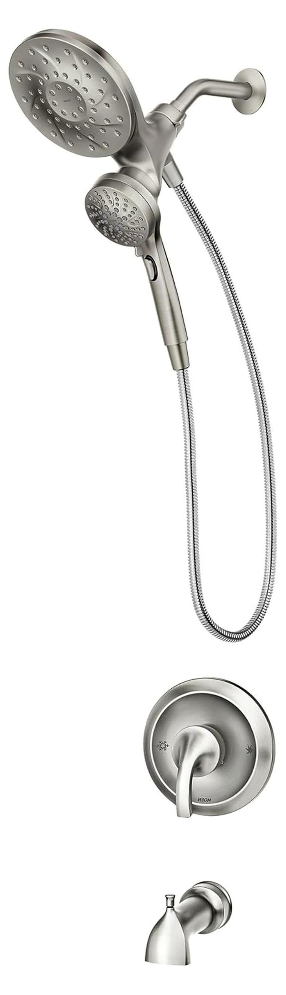 Markenlos Multifunktions-Handbrause und Regendusche mit Fleckenresistentem Nickel-Finish