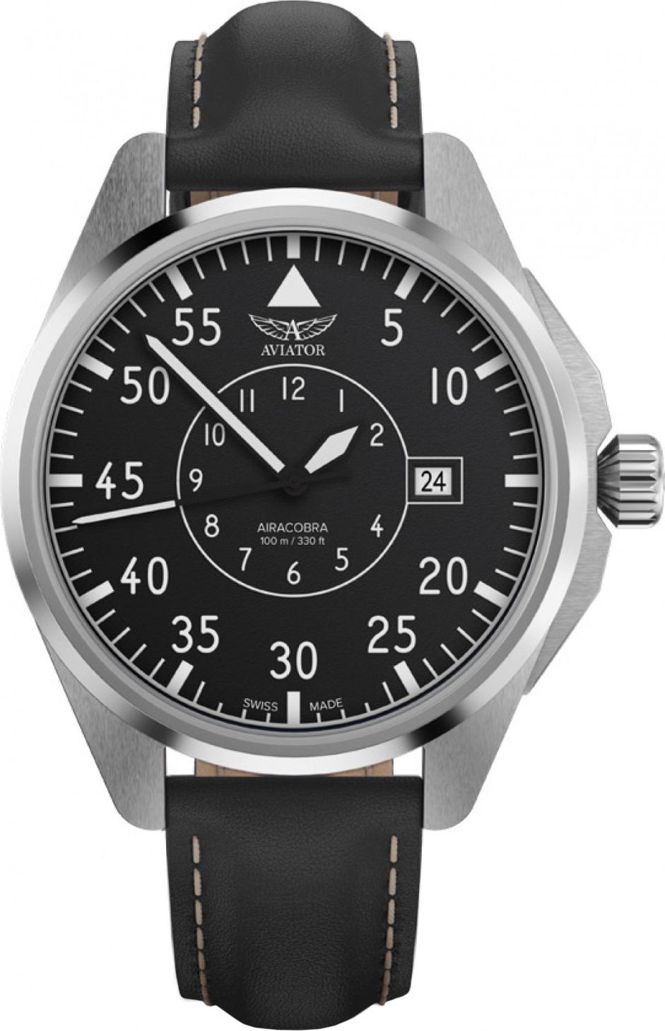 Aviator Fliegeruhr V.3.39.0.340.4 schwarz