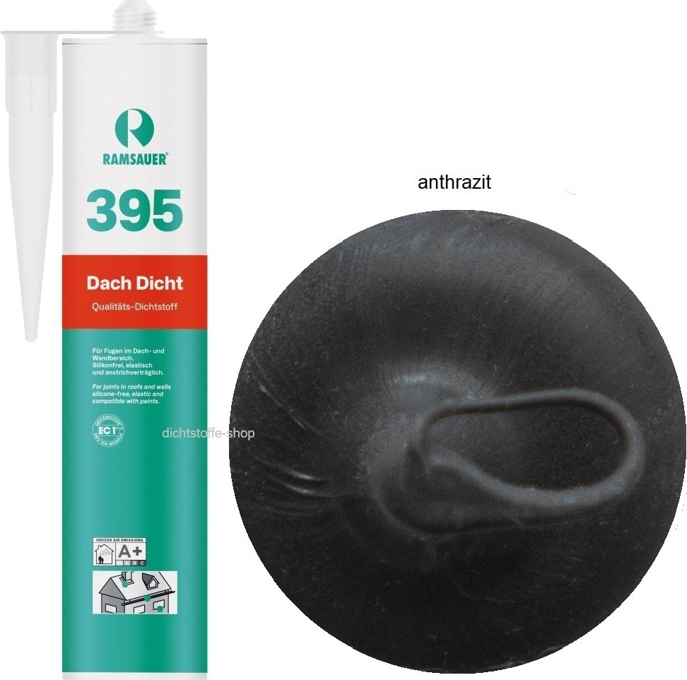 Ramsauer GmbH&Co.KG Ramsauer 395 Dach Dicht 1K Hybrid Dichtstoff 310ml Kartusche Anthrazit 3180321