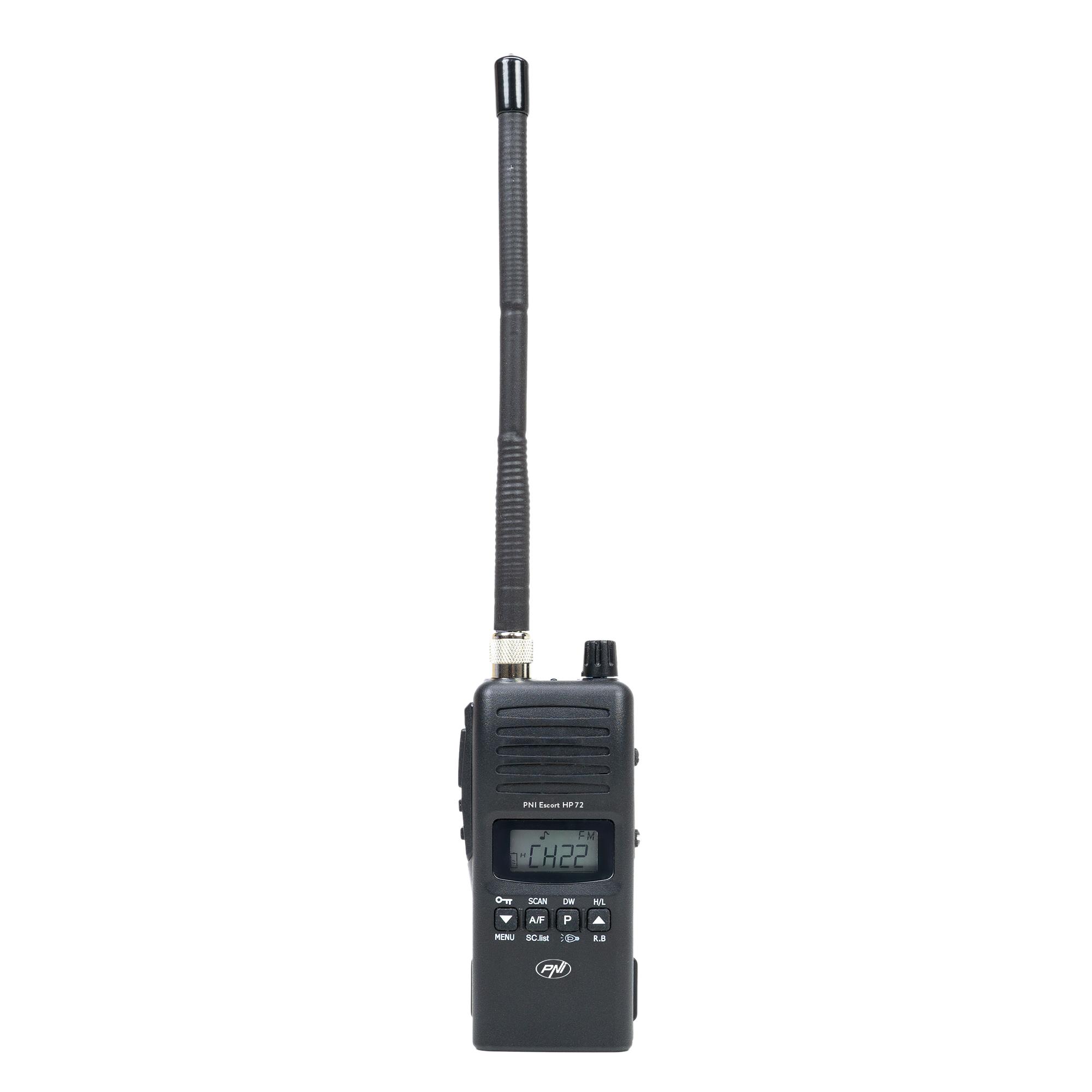Tragbarer CB-Radiosender PNI Escort HP 72 4W, AM-FM, ASQ, Dual Watch, Scan, ohne Batterie PNI-HP72-NO-BAT