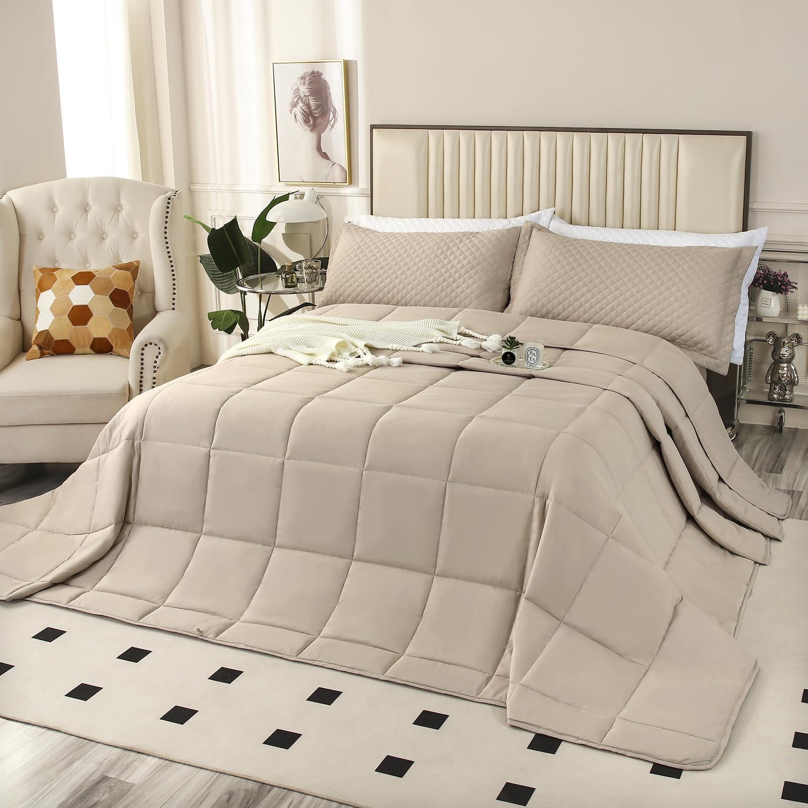 Merkloos Extra großes King Size Bettdecke - Leichte All-Season Bettdecke Set - 3 Teile