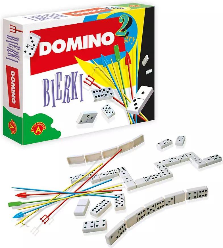 Alexander Satz mit 2 Spielen. Domino + Bierki