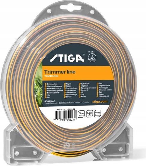 Stiga Tiger rund 3.0mm 56M EMBOLISHED Schnur für Benzin-Rasierer