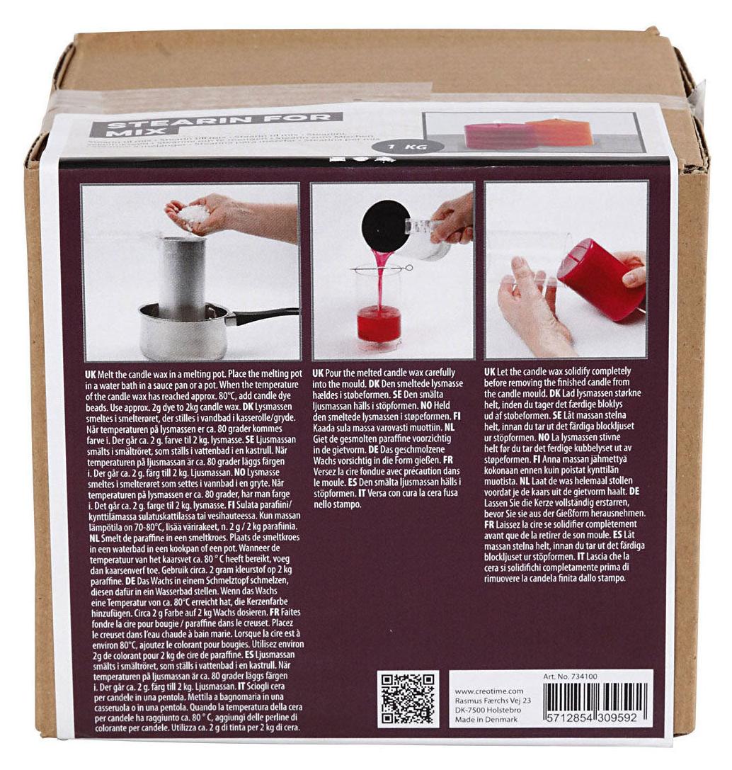 Creativ Company Stearin Gießkerzen 1kg - pflanzliches Kerzen selber machen 734100