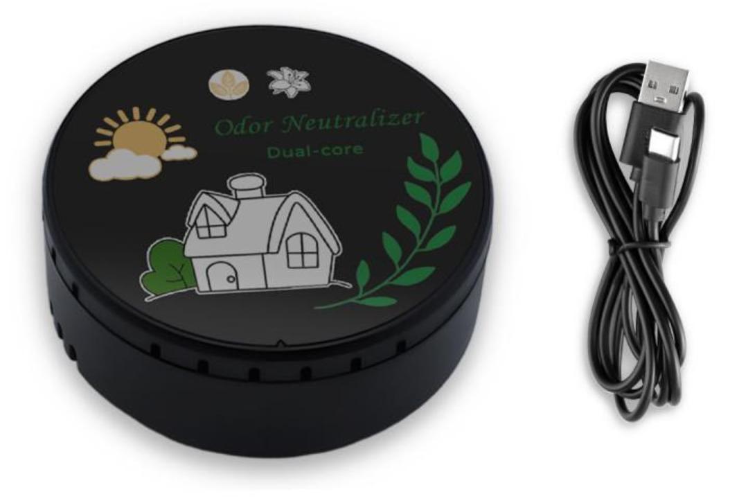 INF Geruchsreiniger ohne Filter HD-2504 ABS 8.5cm x 8.5cm x 3cm für Bad 420037