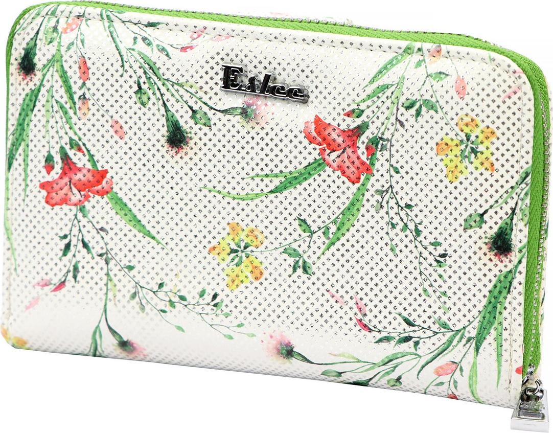 Geräumige Damen-Geldbörse aus mit Blumenmuster von Eslee