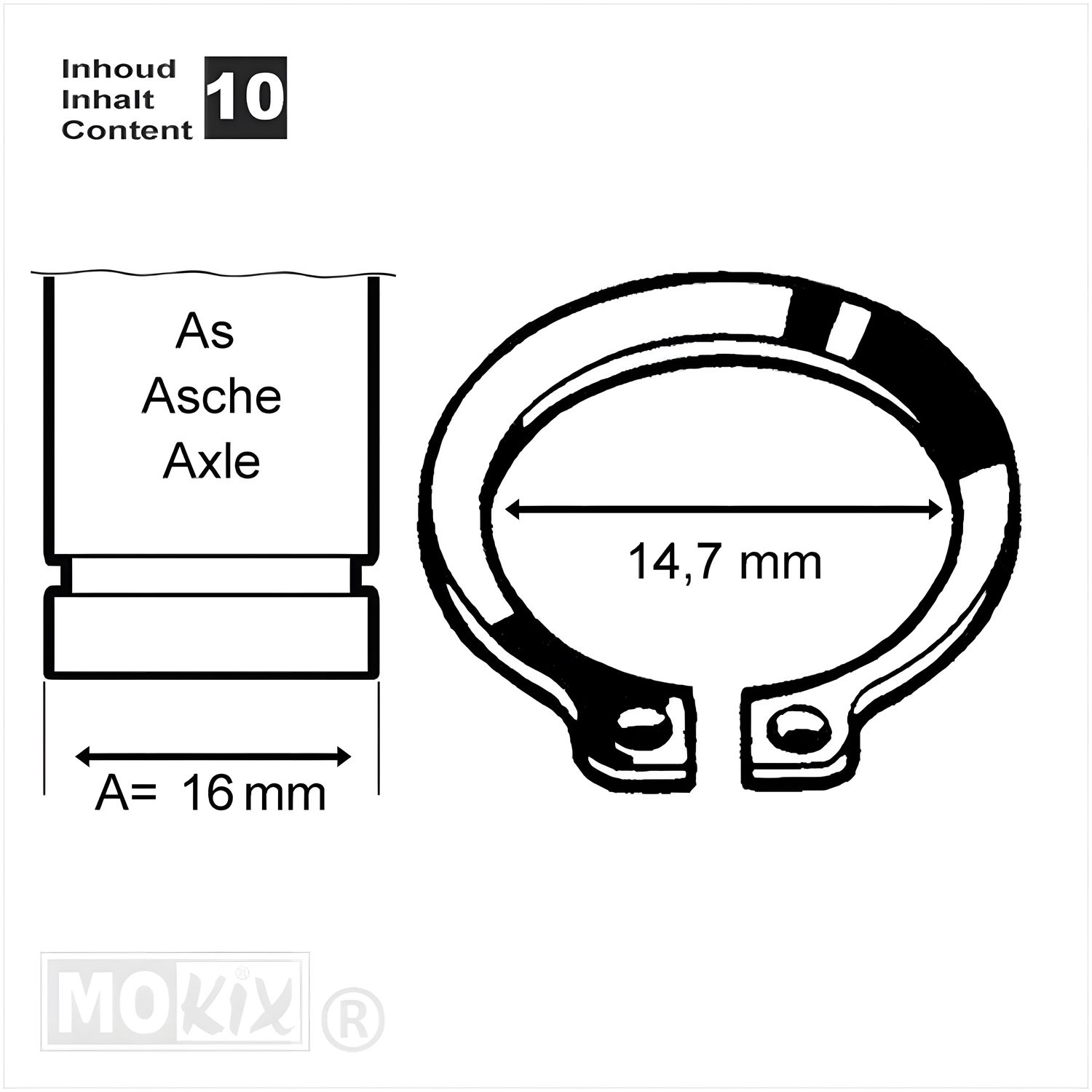 BestPrice Sicherungsring Nutenring Seeger-Ring Außen 16mm 10 Stück BP-10205