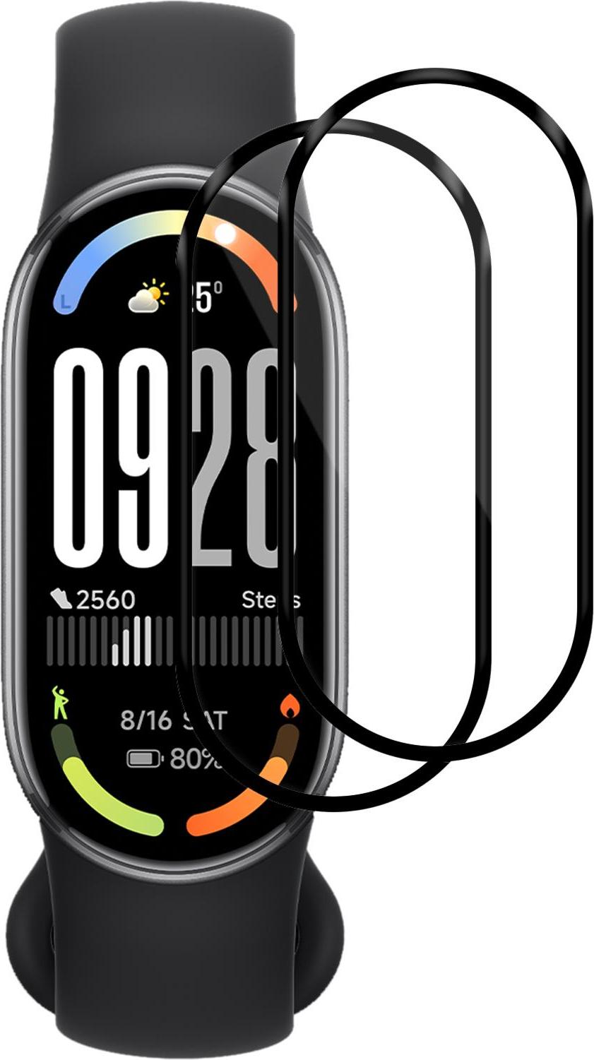 2x hybridné sklo pre Xiaomi Smart Band 10 čierne
