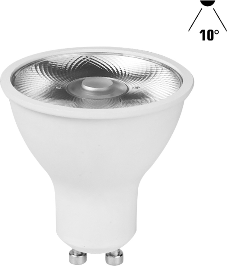 NCC-Licht LED Reflektor 6W GU10 Linse 435lm Tageslicht 6500K kaltweiß Spot 10°