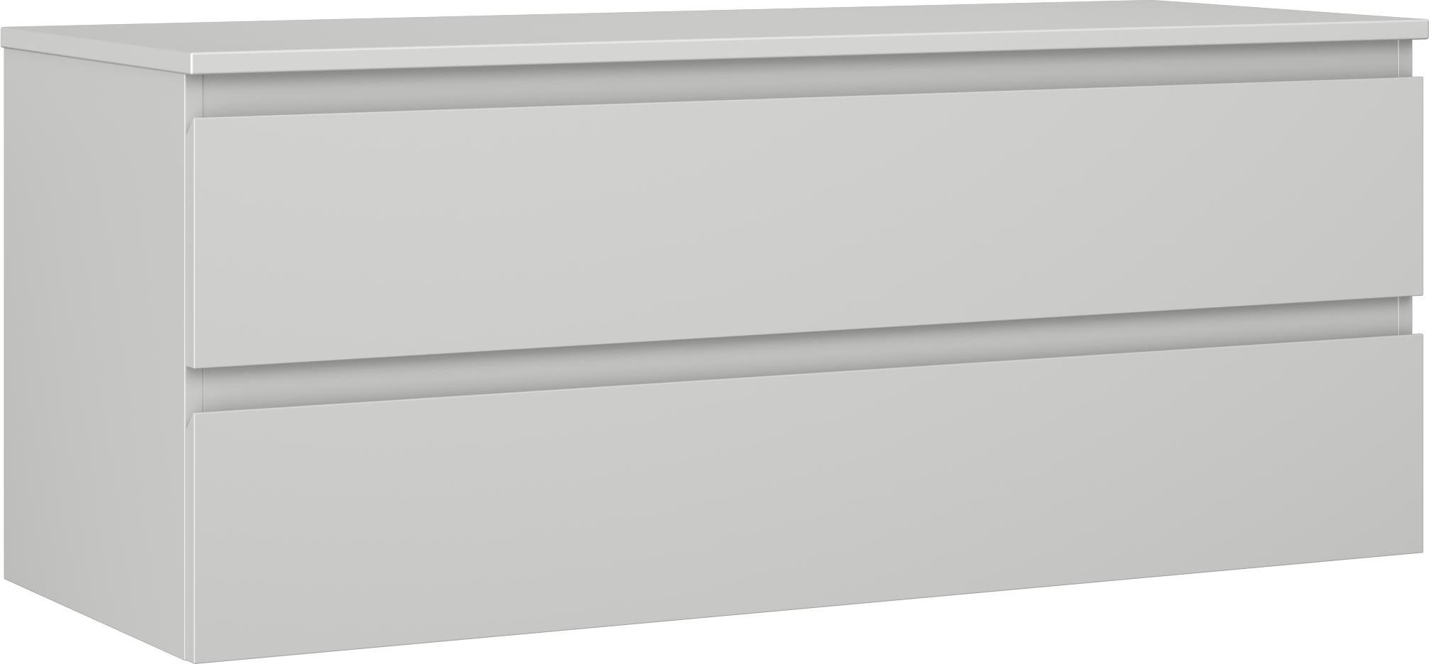 Mexen Orio Badezimmerschrank 120 cm mit Arbeitsplatte, 2 Schubladen, grau matt - 91A10-12047-2-BFFC62