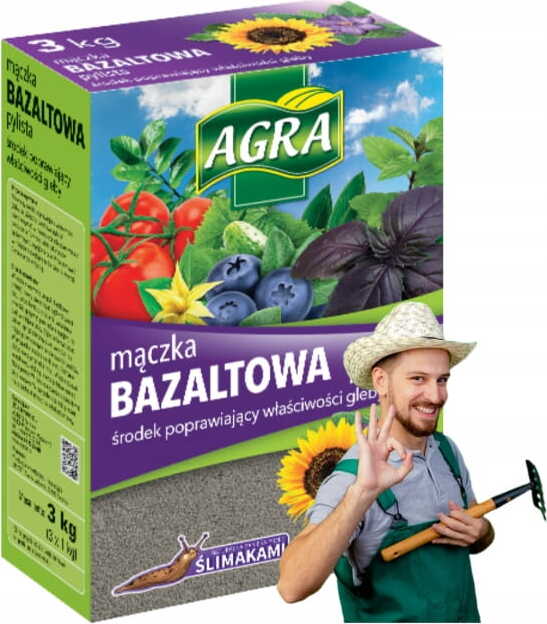 Agrecol Basaltmehl 3kg natürlicher Mineraldünger für gesunde und fruchtbare Böden