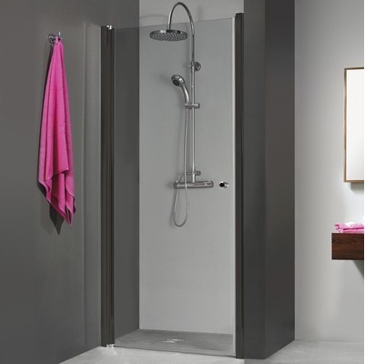 Drehtür für Nische Breuer Elana 6 80 cm Anschlag links Klarglas Profilfarbe schwarz Image