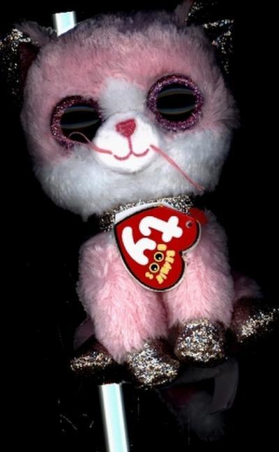Ty Fiona Pink Cat Beanie Boo - Reg 36366