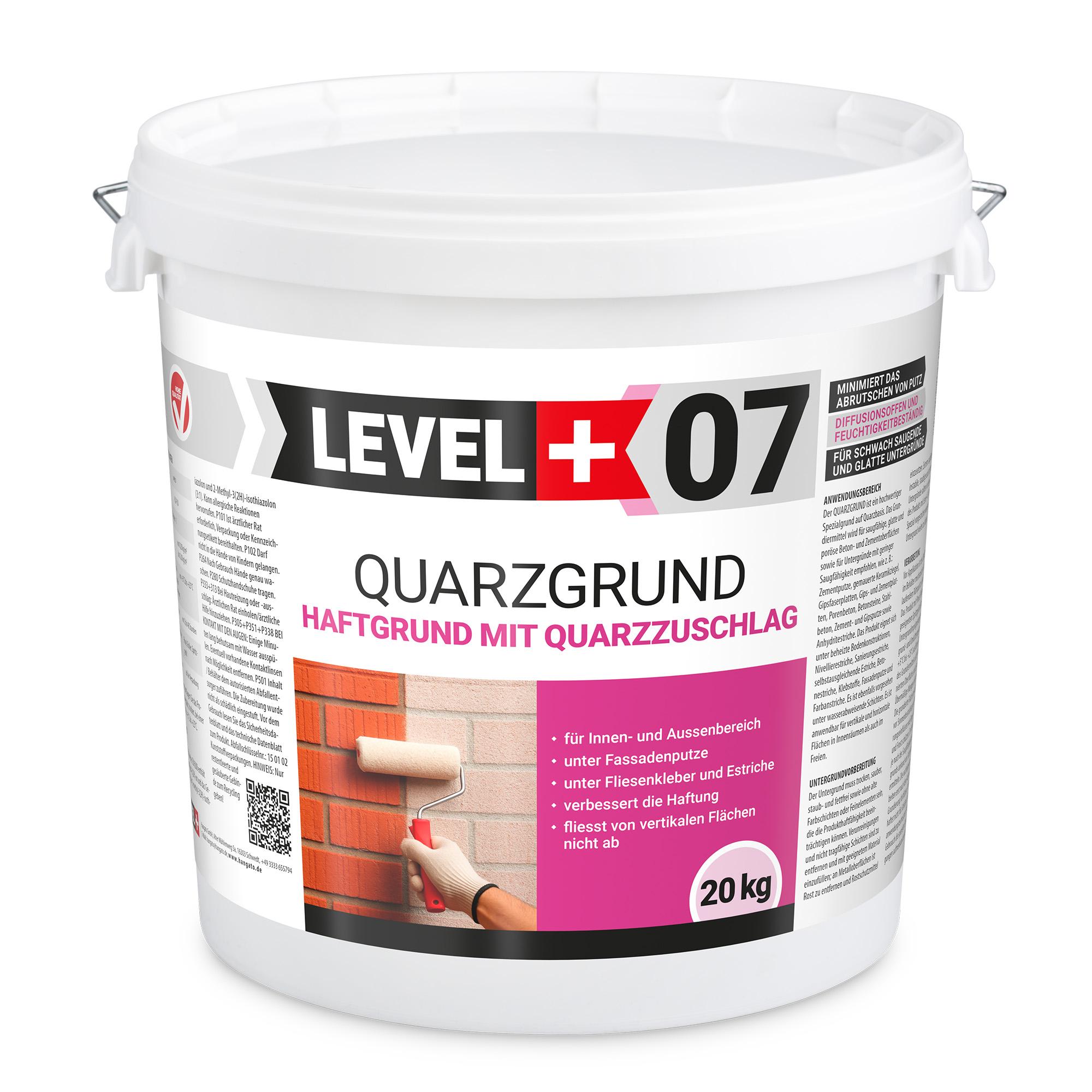 Hangato GmbH Haftgrund 20Kg Quarzgrund Putzgrund Weiß Grundierung Trenngrund Beton Holz L+07 RM07_20