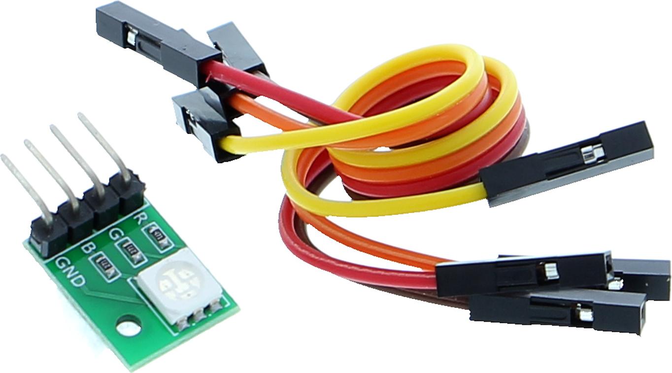 Funduino RGB LED auf einem Breakoutboard - mit Anschlusskabel