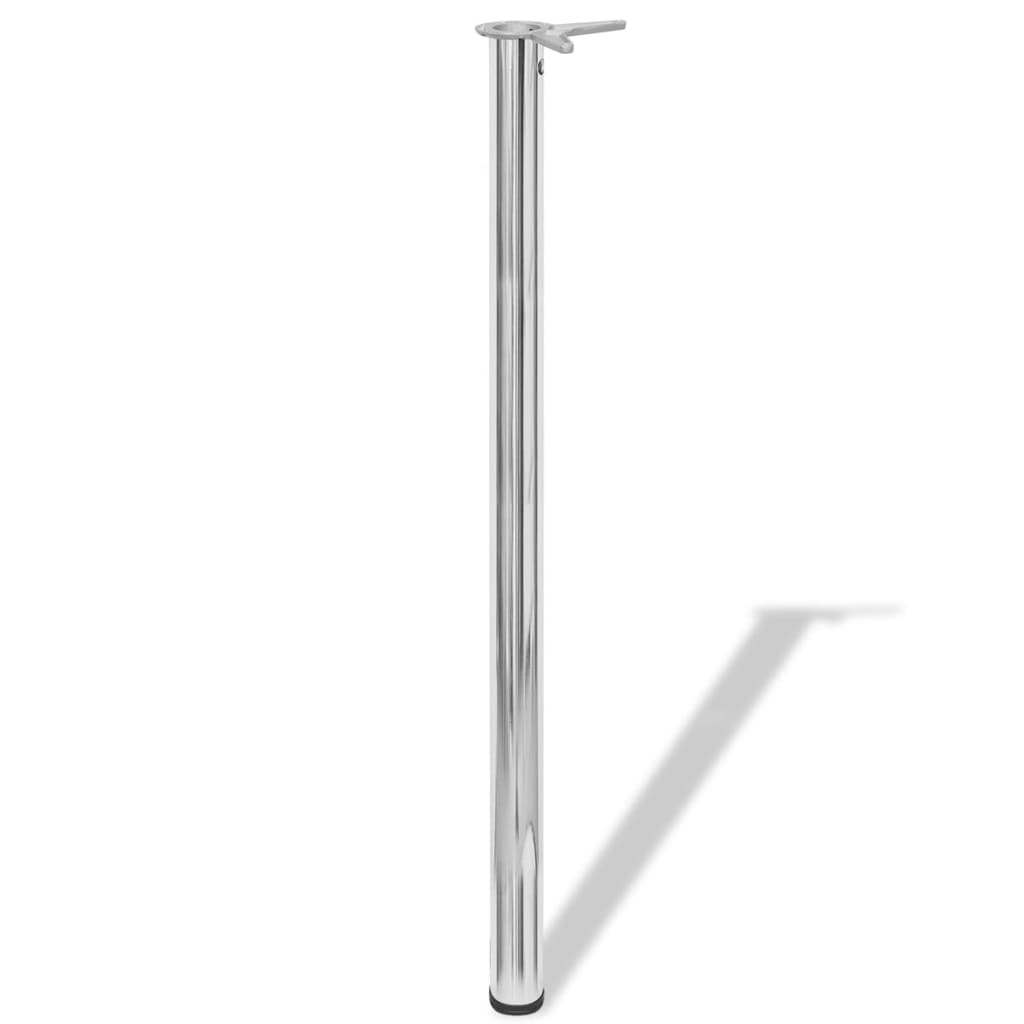 Piedino Telescopico In Metallo Regolabile Da 710 A 1100 Mm – Gamba Da Tavolo Con Base Robusta, Carico Fino A 50 Kg, Nero