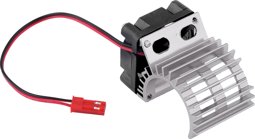 Gistuch Kühlkörper mit Kühlventilator für 1 /10 -Skala Elektro -RC -Auto 380 /390 Motor (Silber)
