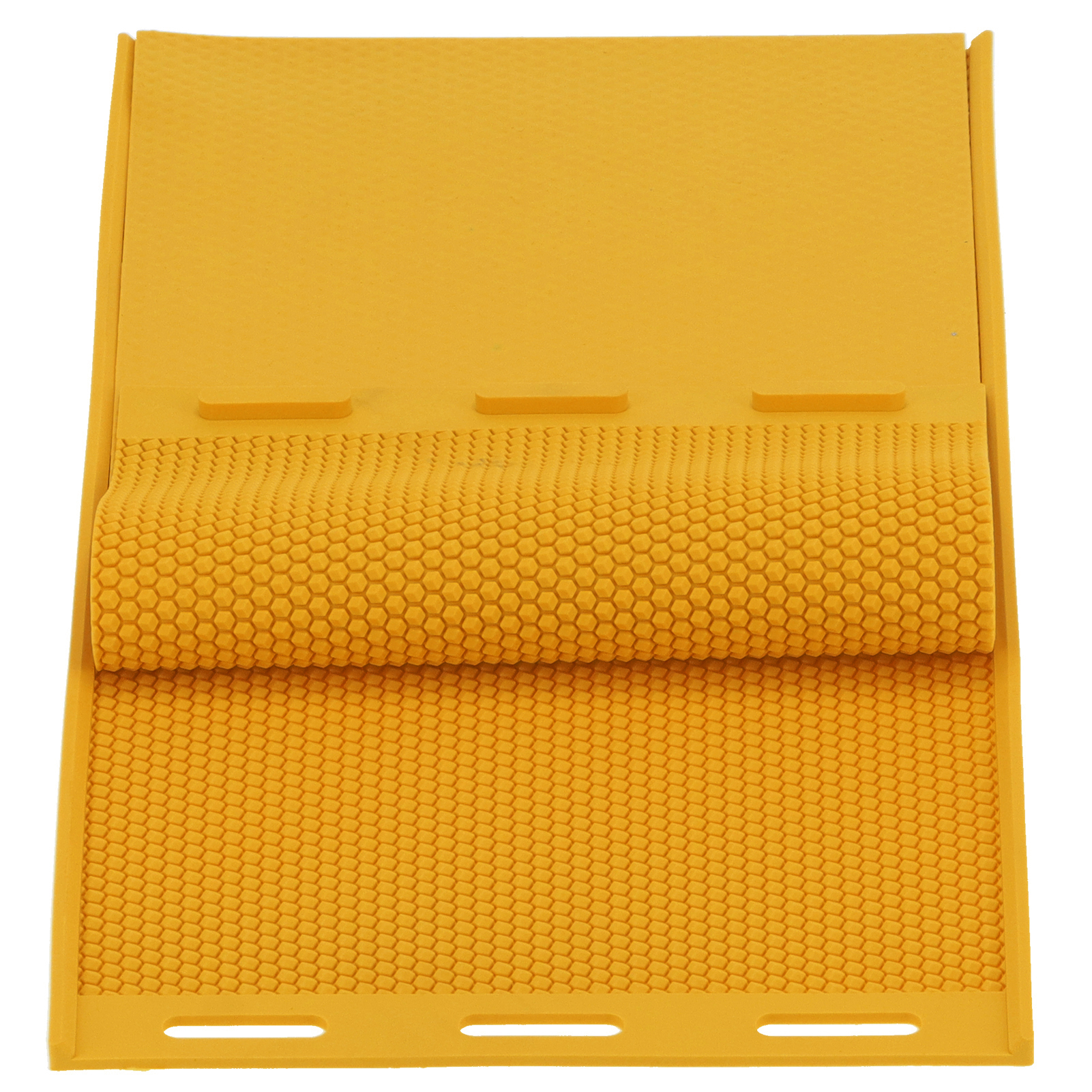Cocosity 2Pcs 5.4mm Bienenwachs Presse Form DIY Gummi Kamm Stiftung Blatt Bienenzucht Zubehör gelb