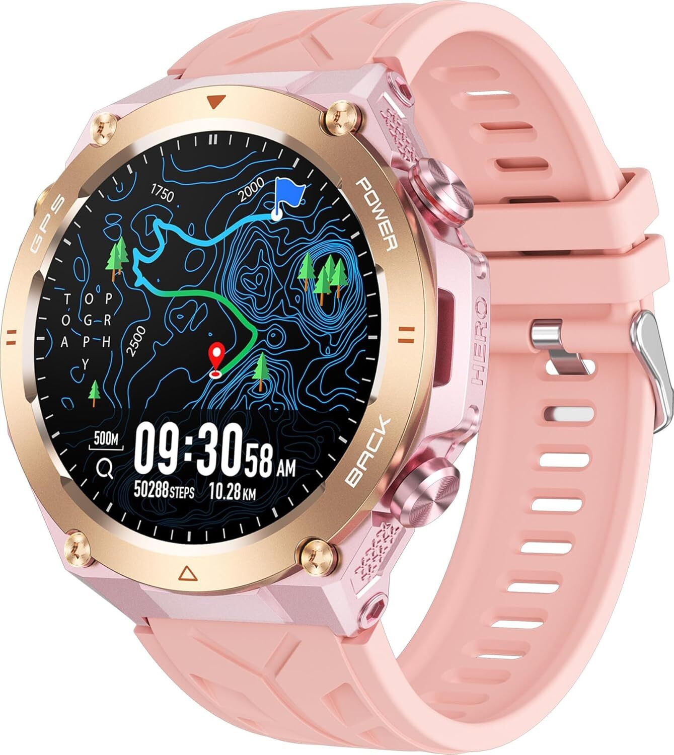 findtime mit Kompass Barometer Höhenmesser Fitnessuhr Telefonfunktion Schlaftracker Fitness Tracker