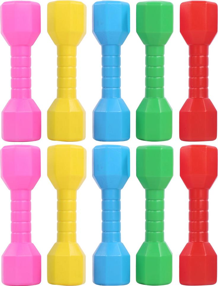 Gistuch 10pcs Kinder Spielzeug Dumbbell Eltern Kind früh Bildung Plastikkinder Fitnessausrüstung
