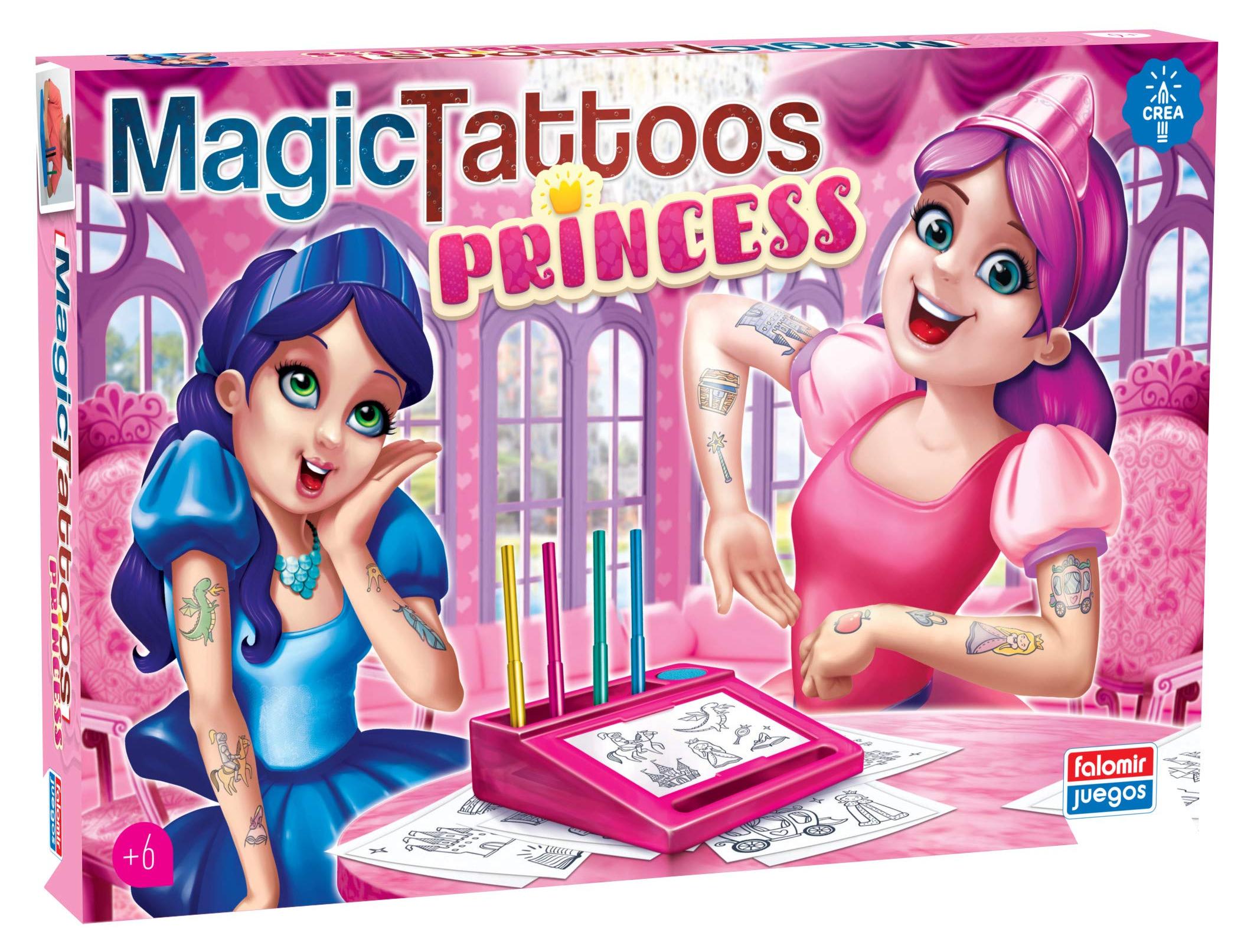 Falomir - Magische Prinzessinnen-Tattoos | Prinzessinnen-Tattoos Set | Ideal für