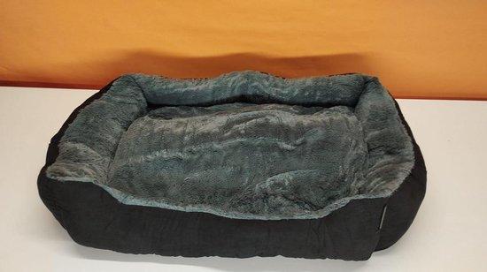 OEM Knus Omkeerbaar Huisdierenbed - Anti-slip Onderkant - Diepe Instap - Stevig Huisdierenkussen - Grau/Schwarz - Für Hunde und Katzen - Maß L 75x60 cm Hundebett Auto 2026