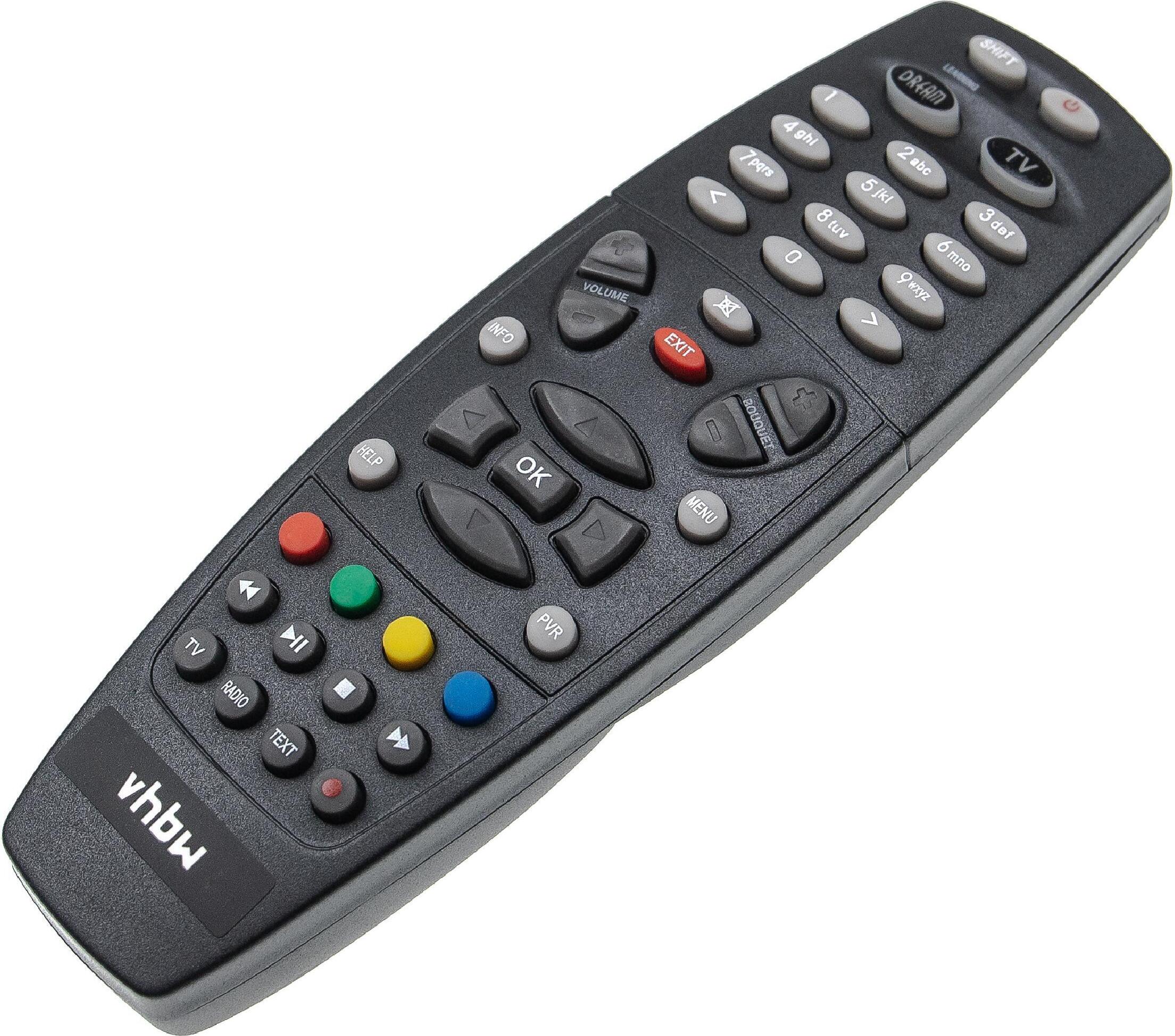 vhbw Fernbedienung Ersatz für Dreambox RC-10 für Streaming-Box, Internet-TV Box - Ersatzfernbedienung