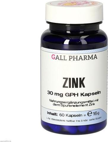 Hecht Pharma GmbH Geschäftsbereich Handelsware ZINK 30mg GPH Kapseln, 60 St KAP 12635560