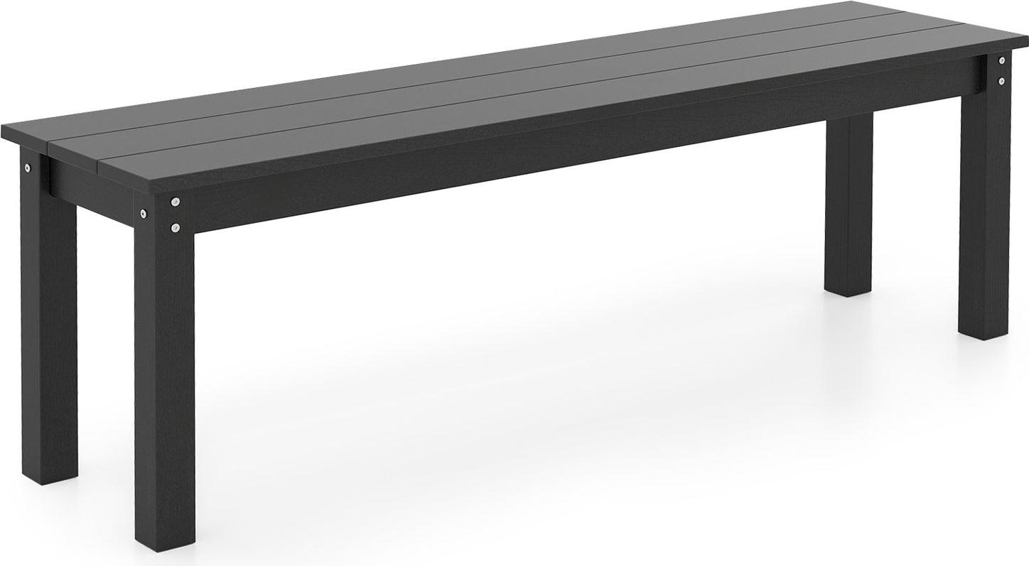 Outdoor 3-Sitzer-Bank, wetterfestes HDPE, 140 cm