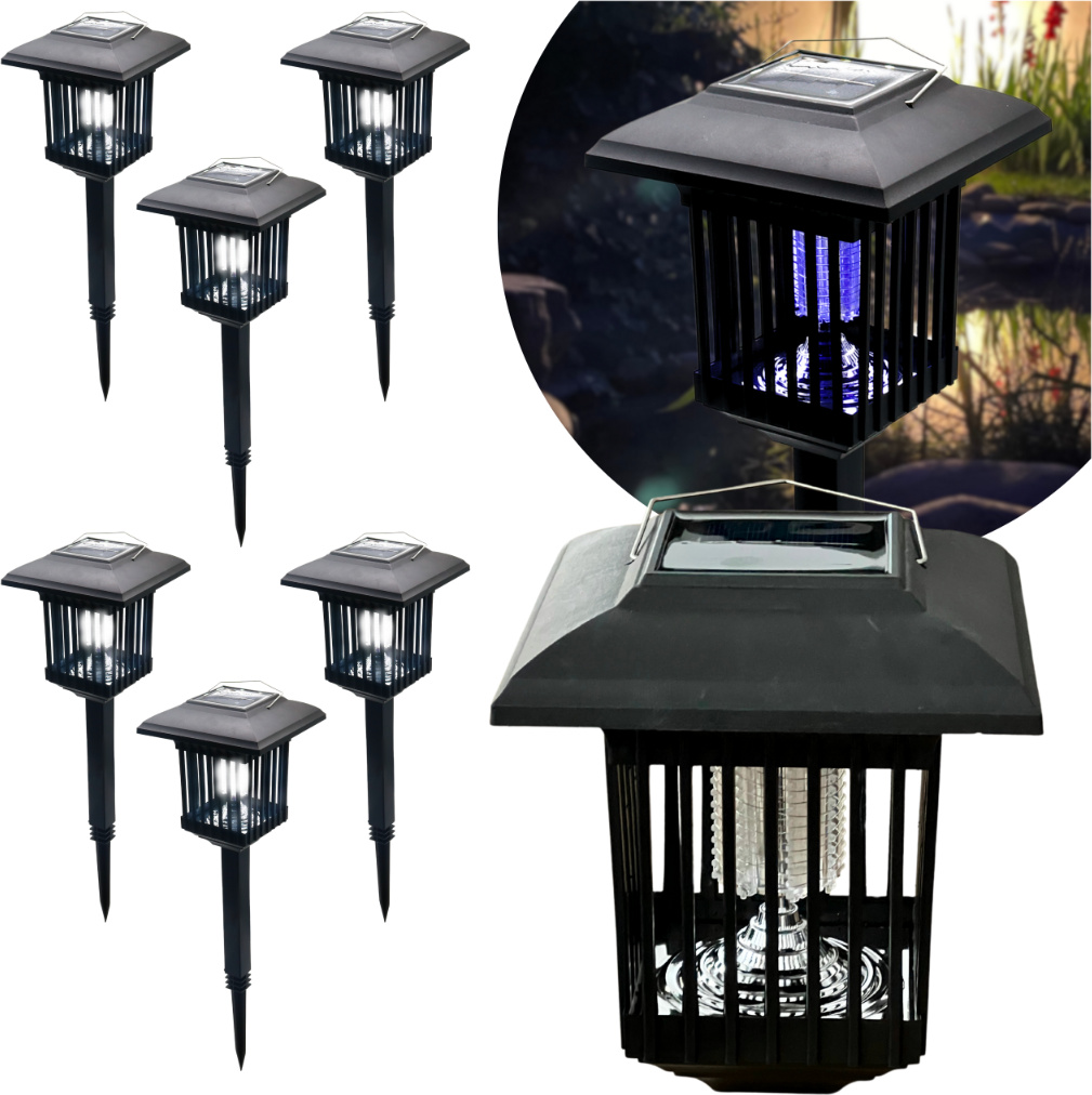REAGLE BLIXTAR 6x Solar Insektizid 2in1 LED Garten Laterne Moskito Licht
