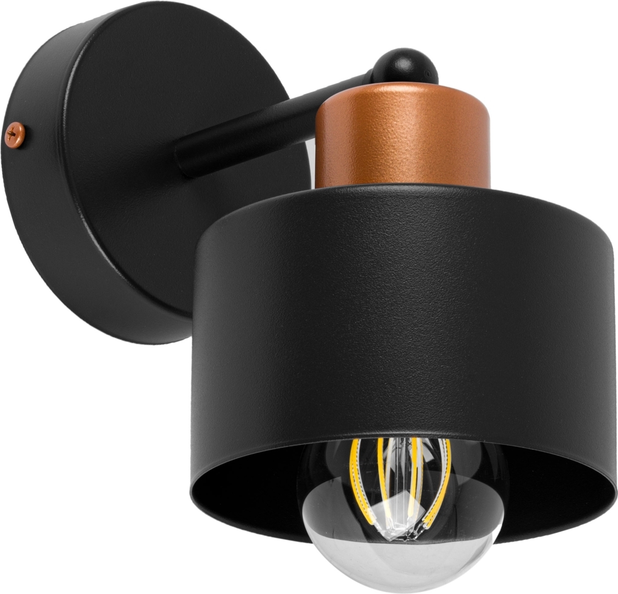 alfalux Schwarze Wandlampe WAND-OST1010MO Wandleuchte