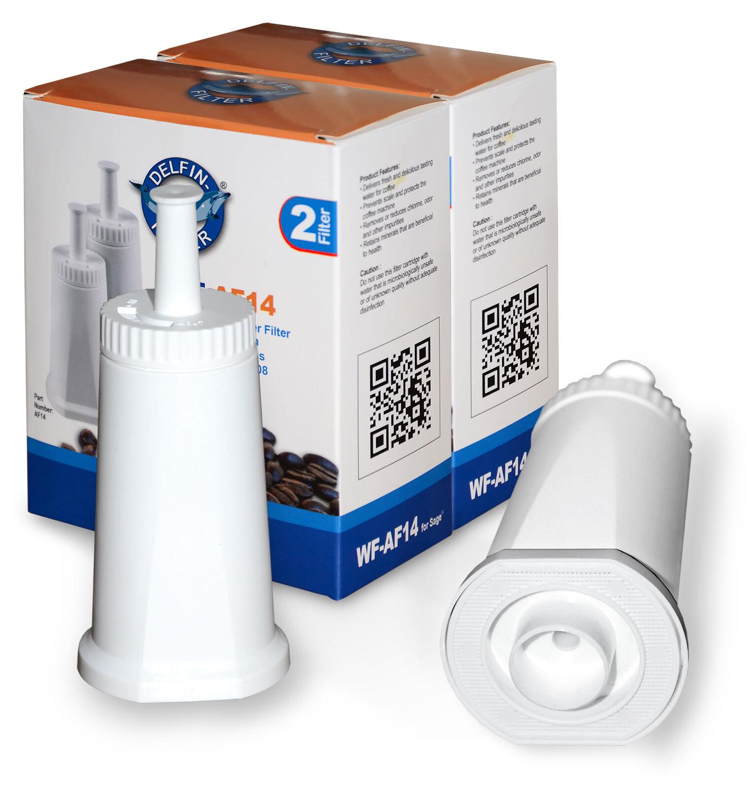 Wasserstelle Berlin 4x Delfin WF-AF14 Premium Wasserfilter Ersatz für Sage BES008 & SES880 4xSagAF14