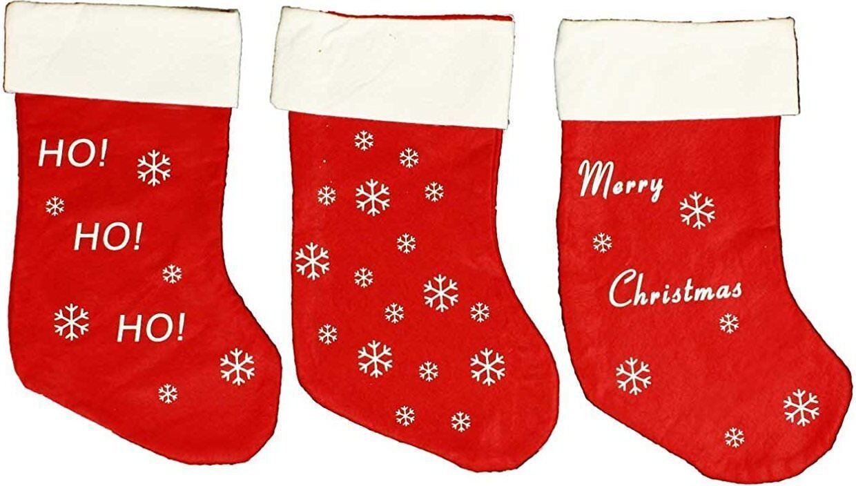 HAAC 4er Nikolaus Stiefel Weihnachtsstrumpf Weihnachtsmotiven 46 cm Weihnachten