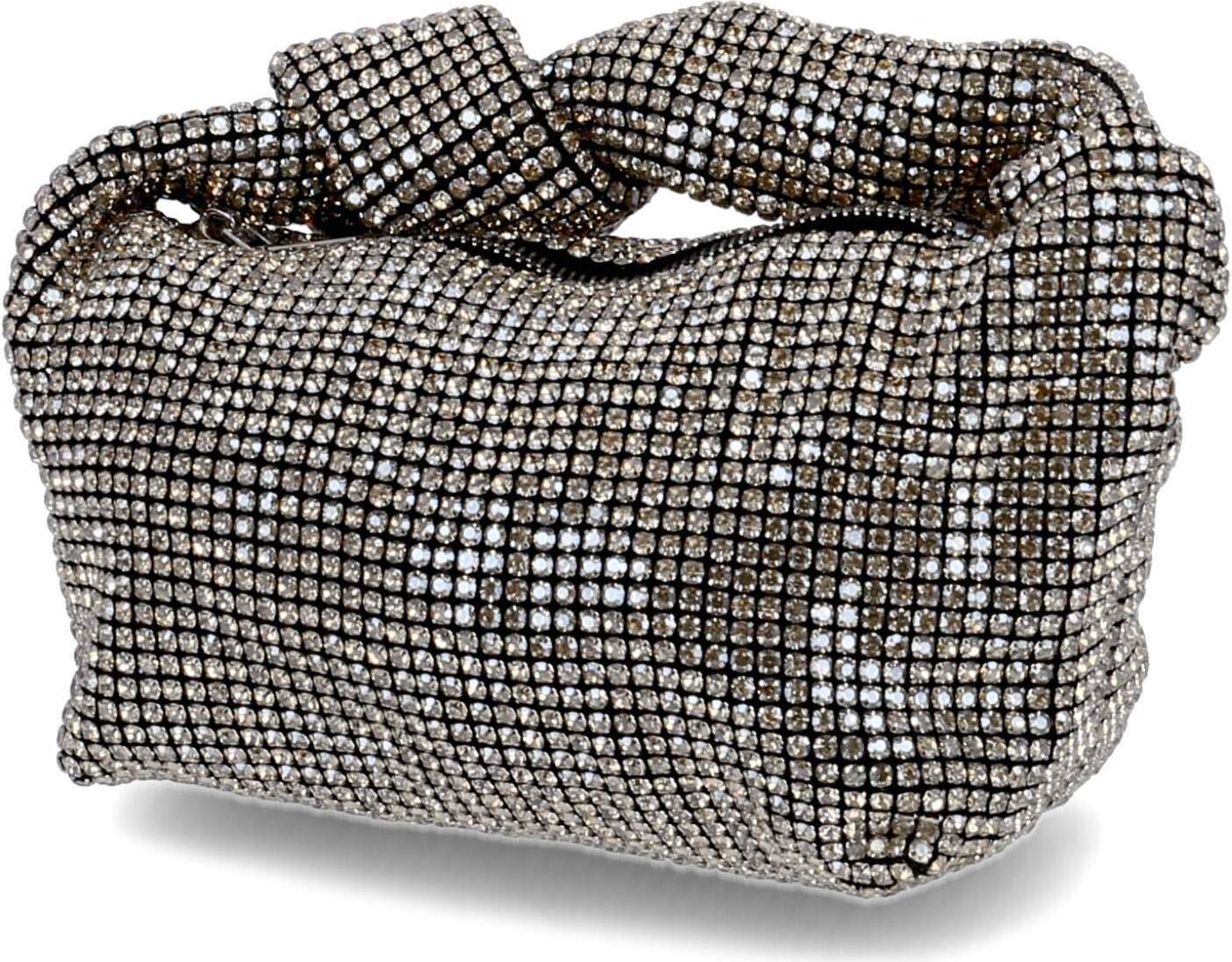 La Strada Damen Abendtasche STONEYBAG 1 Gold Textil SchmucksteinbesatzOS