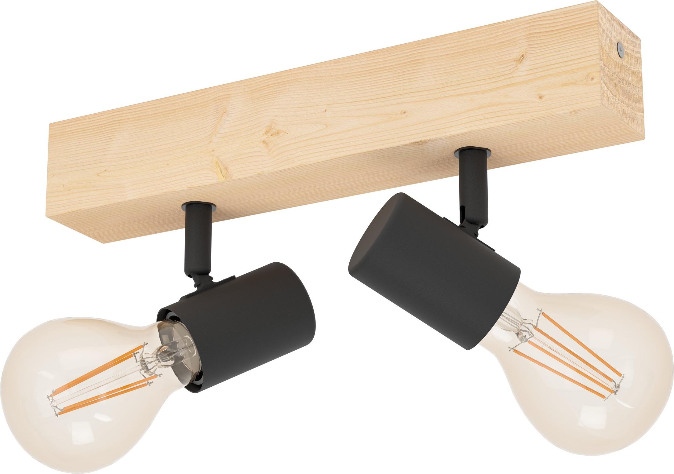 EGLO TOWNSHEND 3 Spot - L30 x B5 cm - braun, schwarz - 2X60W exkl. - IP20 99478