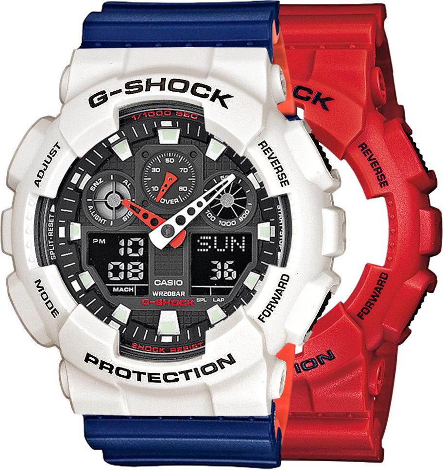 Zegarek Casio G-Shock SET GA-100B-4AER + BEZEL 10395292 + PASEK 10527467 20BAR