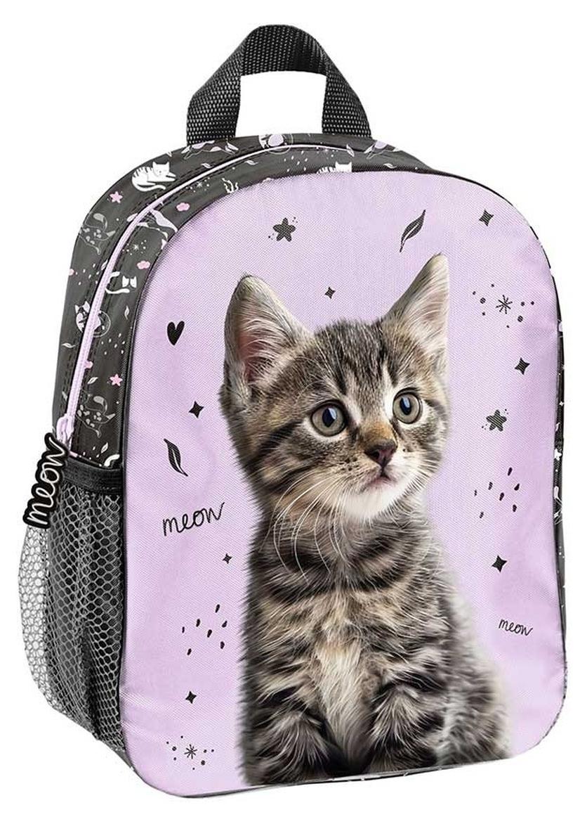 PASO kleiner Kindergartenrucksack für Mädchen Kinder Katze PP25CE-503