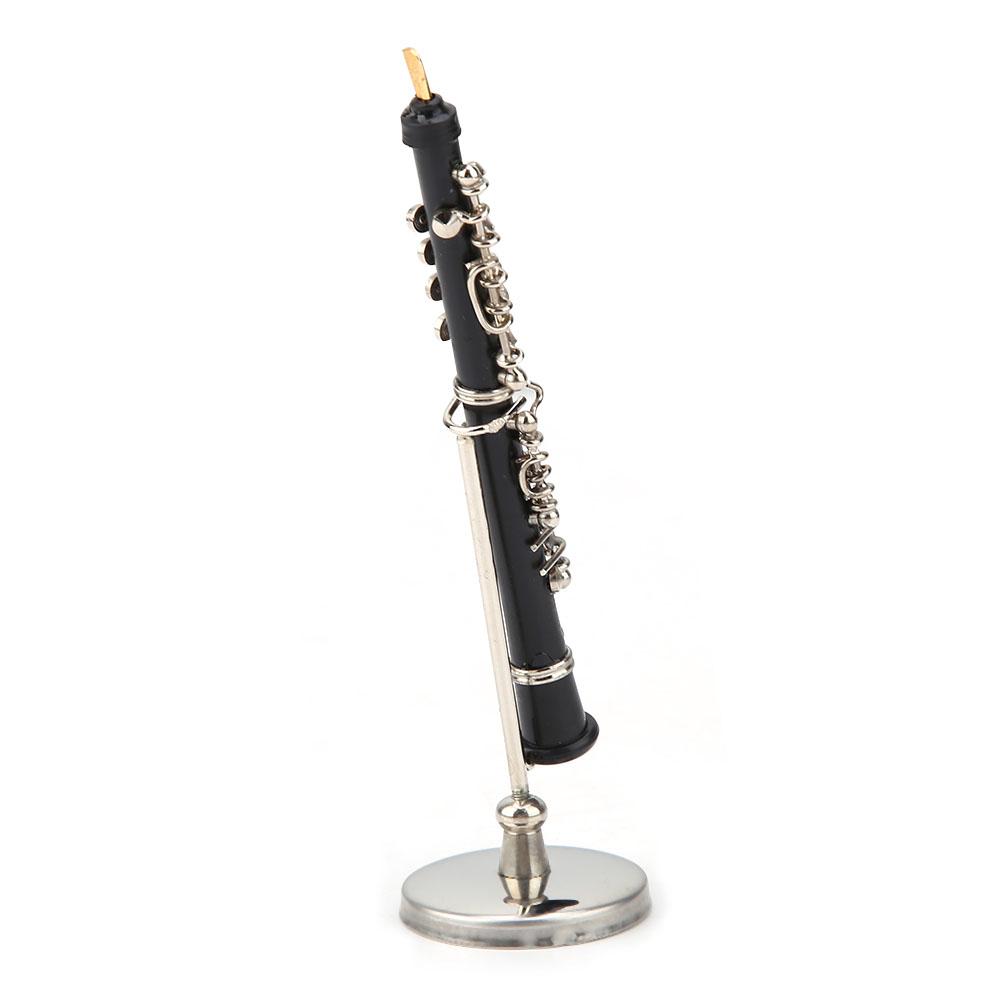 Gistuch Mini Oboe Modell, Musikinstrument-Deko mit Ständer, Geschenk für Musikliebhaber, Zierde