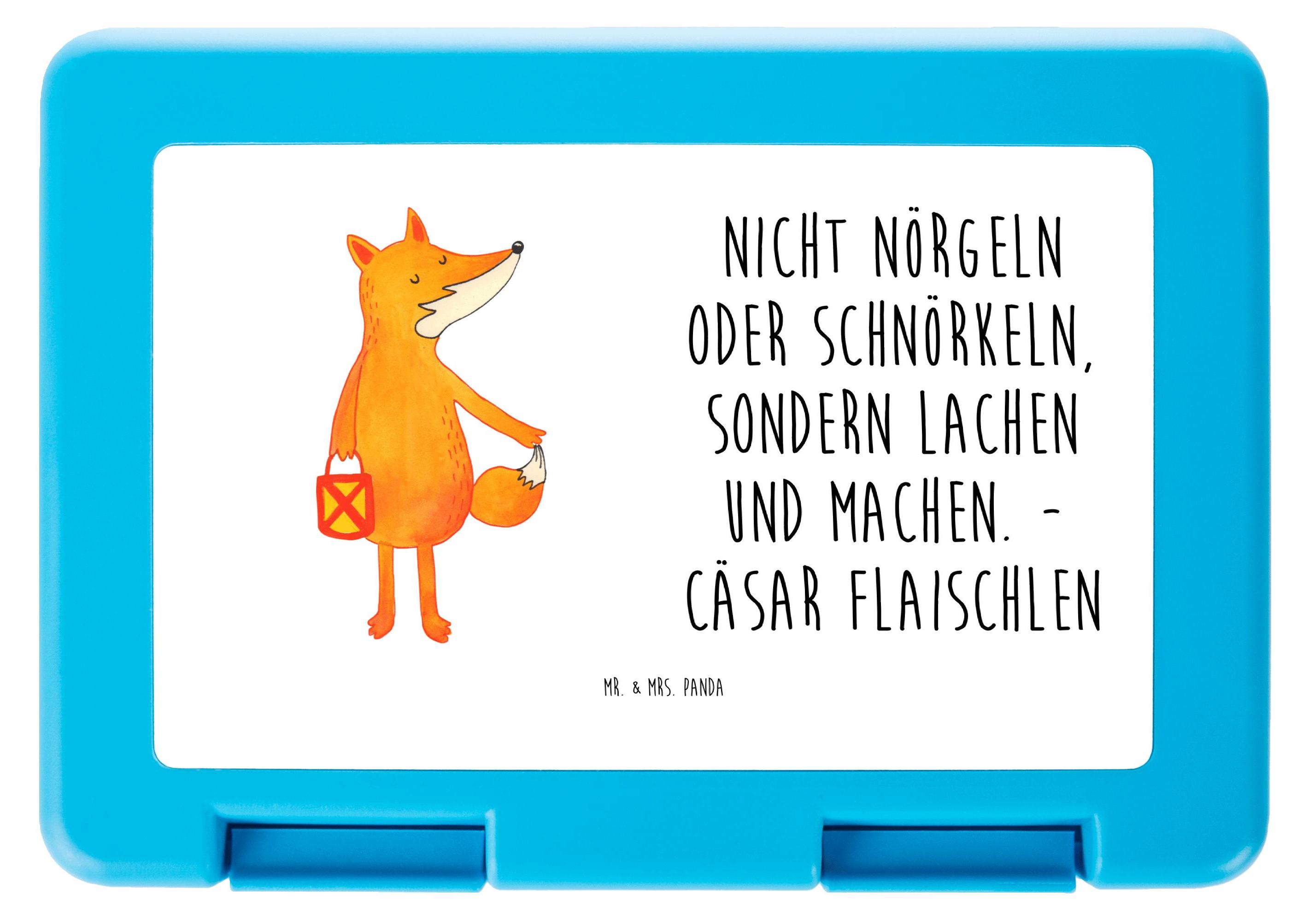 Mr. & Mrs. Panda Brotbehälter Fuchs Laterne - Weiß - Geschenk, Vorratsbehälter, Positiv, Sankt Martin, Snackbox, Snackdose, Bentobox, Optimistisch, Laternenumzug PD-1073867-STANDARD