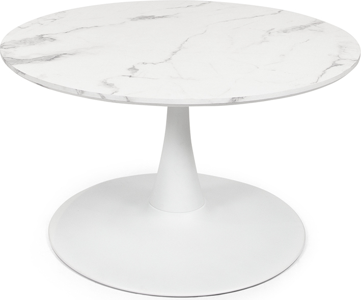 Milton & Oldbrook Couchtisch Ulvila 80cm - Travertin Optik Rund Tisch