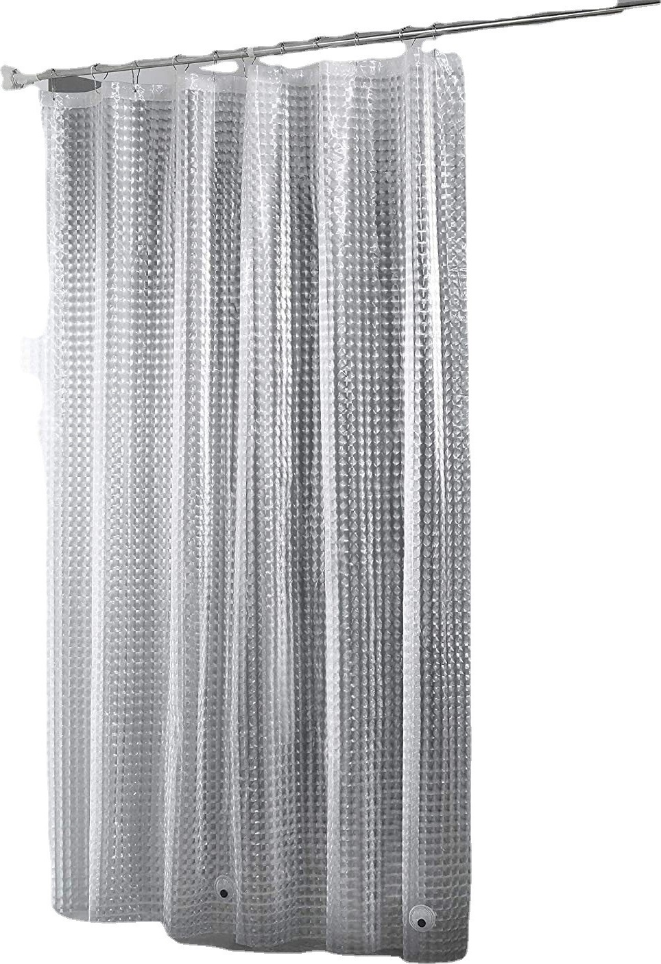 DTC GmbH Duschvorhang Duschvorhang 180x180 - Shower Curtains mit 3 Magnete unten,Duschvorhang mit Duschvorhangringen, Wasserdicht Duschvorhänge(1 set) CT1197-2