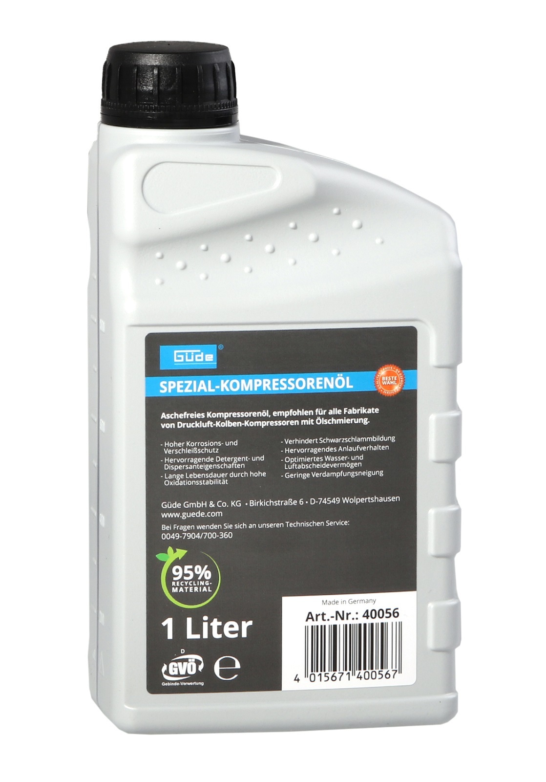 Güde Kompressorenöl 1L für Druckluft-Kompressor/Kolbenkompressoren ISO VG 100 40056