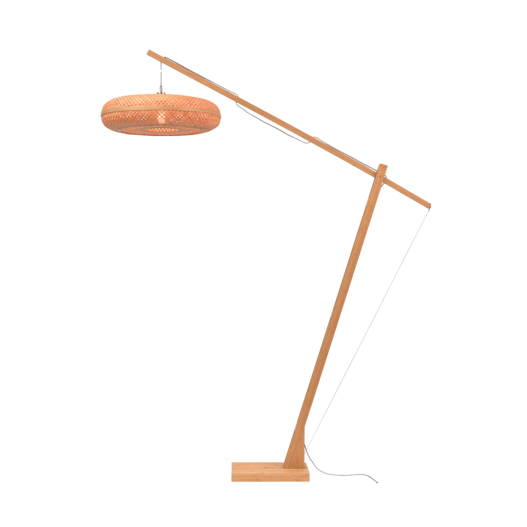 GOOD&MOJO - Stehleuchte Palawan - Bambus - 175x60x207cm für Wohnzimmer, Schlafzimmer PALAWAN/F/MB/6015/N