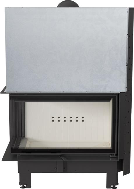 Oceľový krb KRATKI MBO ľavý 15 kW Ø 200 Zdvíhacie samozatváracie dvierka