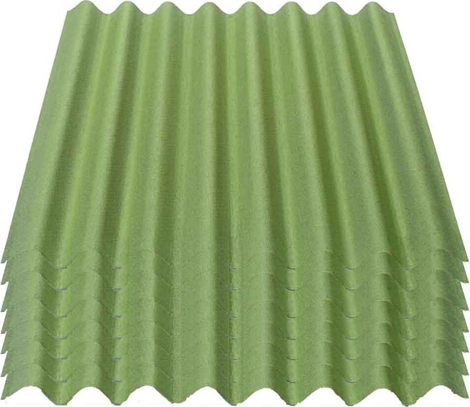 Onduline Easyline Dachplatte Wandplatte Bitumenwellplatten Wellplatte 7x0,76m² - grün 308-7