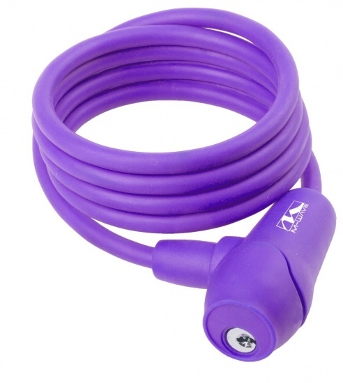 M-WAVE Spiralschloss S 8.15 S Spirale 1500 x 8 mm lila 231019