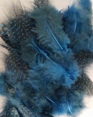 ALIGA Blau gefleckte Federn Packung 3g